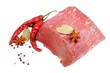 Raw meat and spice