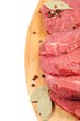 Raw steaks