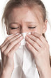 Pale Woman Sneezing