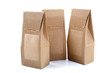 boxes from the goffered cardboard isolated on a white
