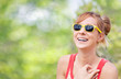 Cheerful woman outdoor