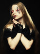 Photo: young woman with creative face-art young woman with creative face-art