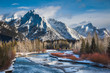 Mount Lorette and Kananaskis River, Alberta,Canada