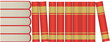 books in red covers, view from back, vector illustration books in red covers, view from back, vector illustration