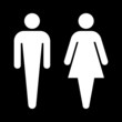 Black & White WC sign, vector
