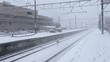猛スピードで駆け抜ける列車