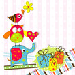 Template greeting card, vector