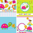 Template greeting card, vector
