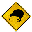 Attention Kiwi Crossing Road Sign Attention Kiwi Crossing Road Sign