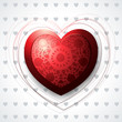 Precious heart, red background