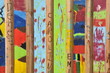 Foto: bunte Bretterwand bunte Bretterwand