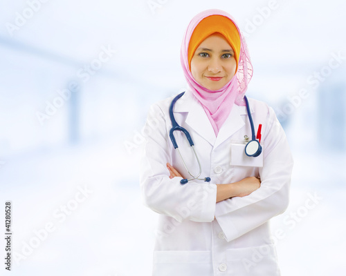 Photo: Confident Muslim doctor Confident Muslim doctor