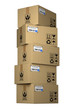 Cardboard boxes stack