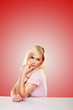Happy smile from a pretty blonde girl Happy smile from a pretty blonde girl