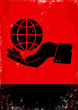 hand and the globe