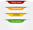 Set of paper labels.