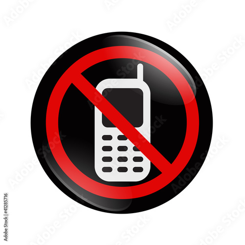 Illustration: No Cell phone button No Cell phone button