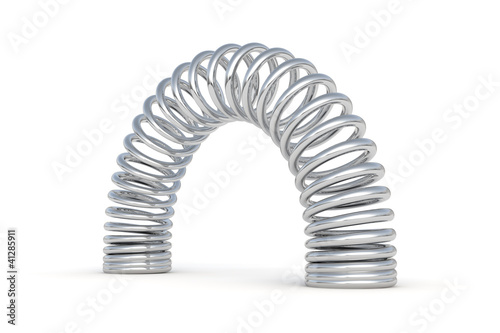Illustration: metal springs 3d render illustration metal springs 3d render illustration