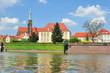 Wroclaw - Ostrow Tumski - Church of St. Martin - River Odra Wroclaw - Ostrow Tumski - Church of St. Martin - River Odra