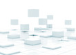 Illustration: 3d cubes - building a business 3d cubes - building a business