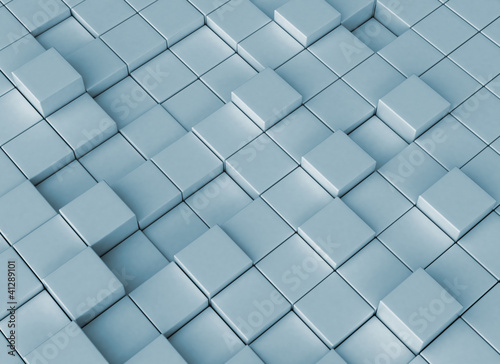 Illustration: Abstract digital 3d blocks background Abstract digital 3d blocks background