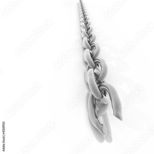 Illustration: Broken metal chain Broken metal chain