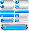 FAQ high-detailed web button collection.