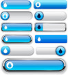 Droplet high-detailed web button collection.