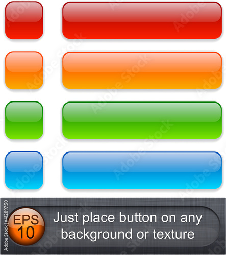 Vector: Rectangular glossy buttons. Rectangular glossy buttons.