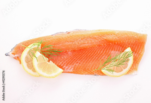 Photo: filet trout isolated filet trout isolated