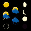 Set of weather icons