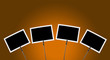 Fotoclip 4x vor orange Hintergrund 1