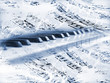 Teclas de piano con notas musicales
