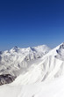 Snowy mountains. Caucasus Mountains, Georgia, Gudauri.