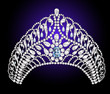 wedding diadem with blue stone wedding diadem with blue stone