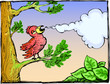 birds chirping on branch