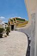 hallway in side Phrapathom pagoda temple Thailand