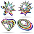Logo Arcobaleno-Simbolo Astratto-Set of Colorful Symbols-Vector