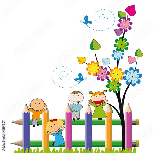 Illustration: Happy kids Happy kids