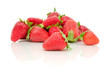 a bunch of strawberries on a white background