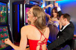 Freunde in Spielcasino