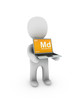 mendelevium symbol on screen laptop