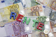 word rente on the money background word rente on the money background