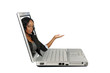 Beautiful Hostess on a Laptop Screen (2) Beautiful Hostess on a Laptop Screen (2)