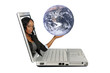 Beautiful Hostess on a Laptop Screen (3) Beautiful Hostess on a Laptop Screen (3)