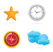 Vector: colored magic nature sea sign set colored magic nature sea sign set