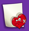 cartoon design with broken heart