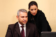 Business couple close-up