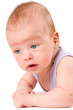Cute baby portrait isolated on white background