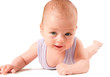 Cute baby portrait isolated on white background